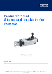 Standard brakett for ramme Produktdatablad NB