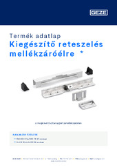 Kiegészítő reteszelés mellékzáróélre  * Termék adatlap HU