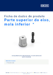 Parte superior do eixo, mola inferior  * Ficha de dados de produto PT