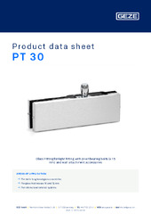 PT 30 Product data sheet EN