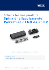 Spina di allacciamento Powerturn / EMD da 230 V Scheda tecnica prodotto IT