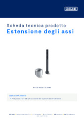 Estensione degli assi Scheda tecnica prodotto IT