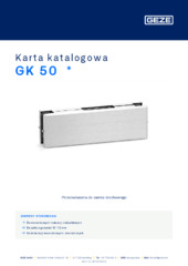 GK 50  * Karta katalogowa PL