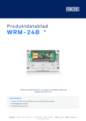 WRM-24B  * Produktdatablad NB