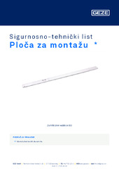 Ploča za montažu  * Sigurnosno-tehnički list HR