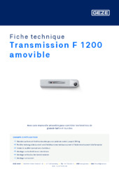 Transmission F 1200 amovible Fiche technique FR