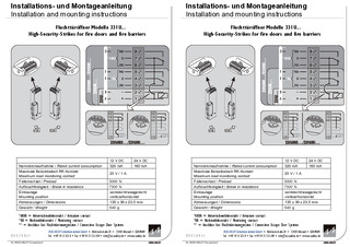 Installations- und Fluchttüröffner Modelle 331 U...