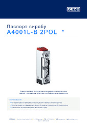 A4001L-B 2POL  * Паспорт виробу UK