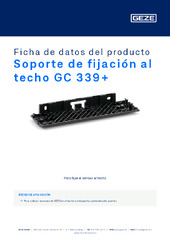 Soporte de fijación al techo GC 339+ Ficha de datos del producto ES