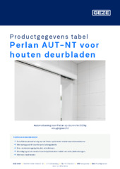 Perlan AUT-NT voor houten deurbladen Productgegevens tabel NL