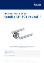 Handle LH 101 round  * Product data sheet EN