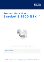 Bracket E 1500 NSK  * Product data sheet EN