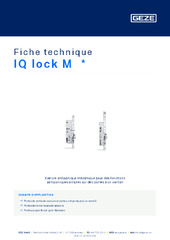 IQ lock M  * Fiche technique FR