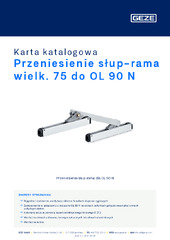 Przeniesienie słup-rama wielk. 75 do OL 90 N Karta katalogowa PL