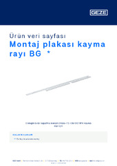 Montaj plakası kayma rayı BG  * Ürün veri sayfası TR