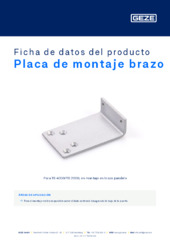 Placa de montaje brazo Ficha de datos del producto ES