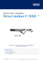 İkinci makas F 1200  * Ürün veri sayfası TR
