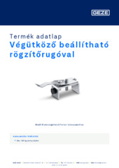 Végütköző beállítható rögzítőrugóval Termék adatlap HU