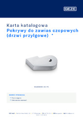 Pokrywy do zawias czopowych (drzwi przylgowe)  * Karta katalogowa PL