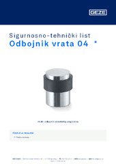 Odbojnik vrata 04 Sigurnosno-tehnički list HR