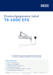 TS 4000 EFS Productgegevens tabel NL
