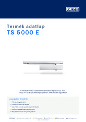 TS 5000 E Termék adatlap HU