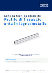 Profilo di fissaggio anta in legno/metallo Scheda tecnica prodotto IT