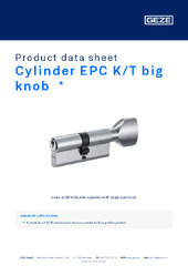 Cylinder EPC K/T big knob  * Product data sheet EN