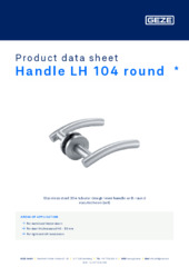 Handle LH 104 round  * Product data sheet EN