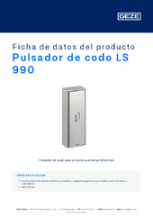 Pulsador de codo LS 990 Ficha de datos del producto ES