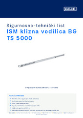 ISM klizna vodilica BG TS 5000 Sigurnosno-tehnički list HR