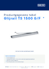 Glijrail TS 1500 G/F  * Productgegevens tabel NL