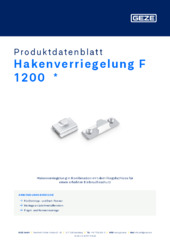 Hakenverriegelung F 1200  * Produktdatenblatt DE