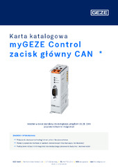 myGEZE Control zacisk główny CAN  * Karta katalogowa PL