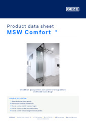 MSW Comfort  * Product data sheet EN