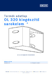 OL 320 kiegészítő sarokelem  * Termék adatlap HU