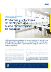 Productos y soluciones de GEZE para una buena climatización de espacios