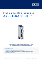 A4301LKA 2POL  * Fișa cu datele produsului RO