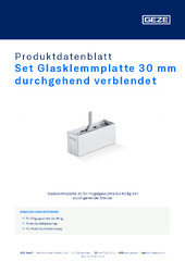 Set Glasklemmplatte 30 mm durchgehend verblendet Produktdatenblatt DE