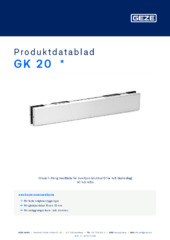 GK 20  * Produktdatablad SV