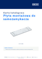 Płyta montażowa do samozamykacza Karta katalogowa PL