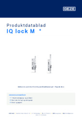 IQ lock M  * Produktdatablad DA