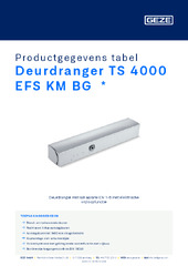 Deurdranger TS 4000 EFS KM BG  * Productgegevens tabel NL