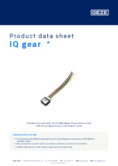 IQ gear  * Product data sheet EN