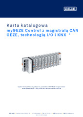 myGEZE Control z magistralą CAN GEZE, technologią I/O i KNX  * Karta katalogowa PL