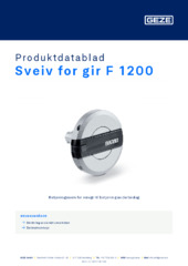 Sveiv for gir F 1200 Produktdatablad NB
