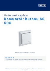 Komutatör butonu AS 500 Ürün veri sayfası TR