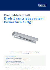 Drehtürantriebssystem Powerturn 1-flg. Produktdatenblatt DE