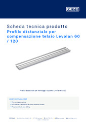 Profilo distanziale per compensazione telaio Levolan 60 / 120 Scheda tecnica prodotto IT
