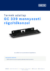 GC 339 mennyezeti rögzítőkonzol Termék adatlap HU